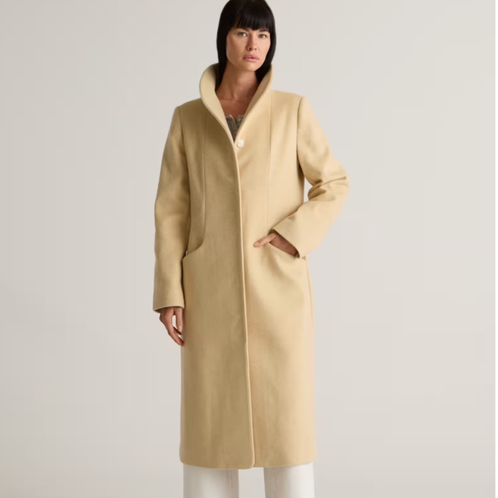 Quince Italian Wool Long Cocoon Coat